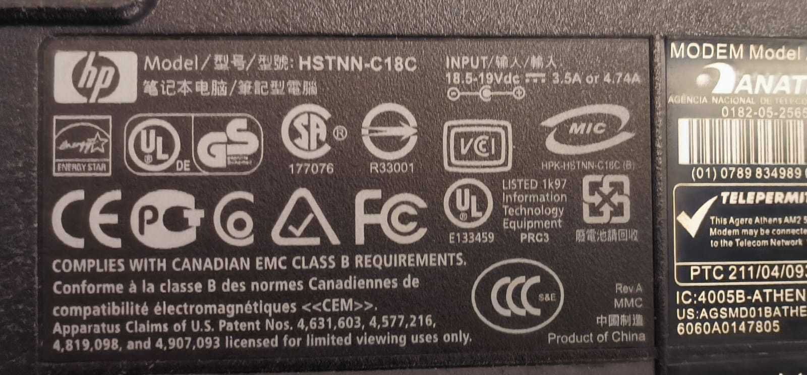 Computado portátil HP Compaq nc6400