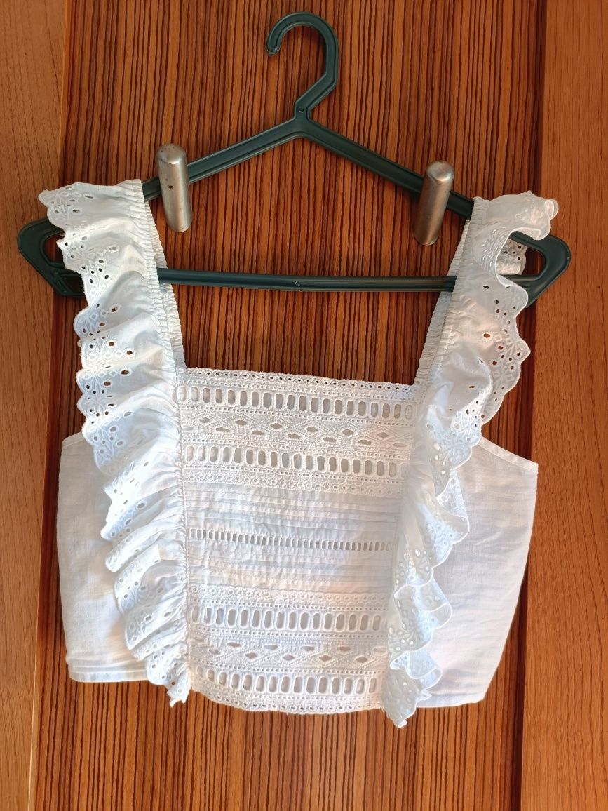 Top branco Stradivarius tamanho Xs
