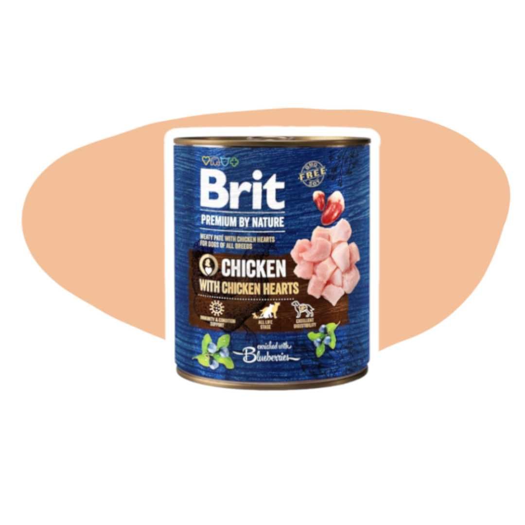 Brit by Nature Chicken with Hearts Kurczak Serca 6x800g Karma mokra