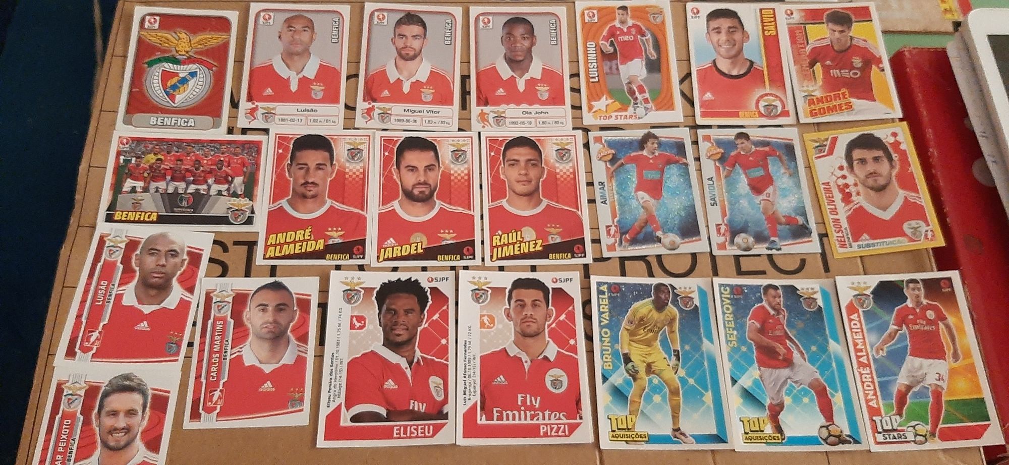 118 cromos diferentes Benfica/SLB desde época 2009/10 até 21