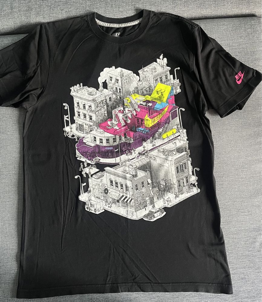 T shirt koszulka czarna Nike rozmiar M grafika Nowy Jork New York