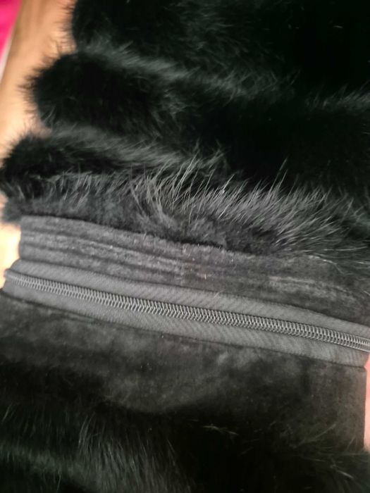 Шуба норкова з капюшоном