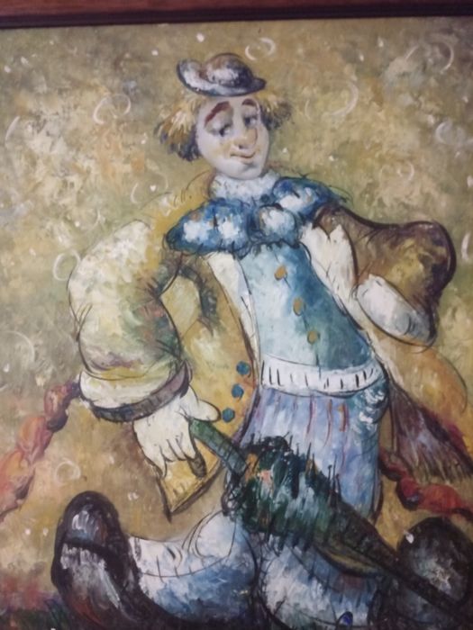 Quadro palhaço em tela