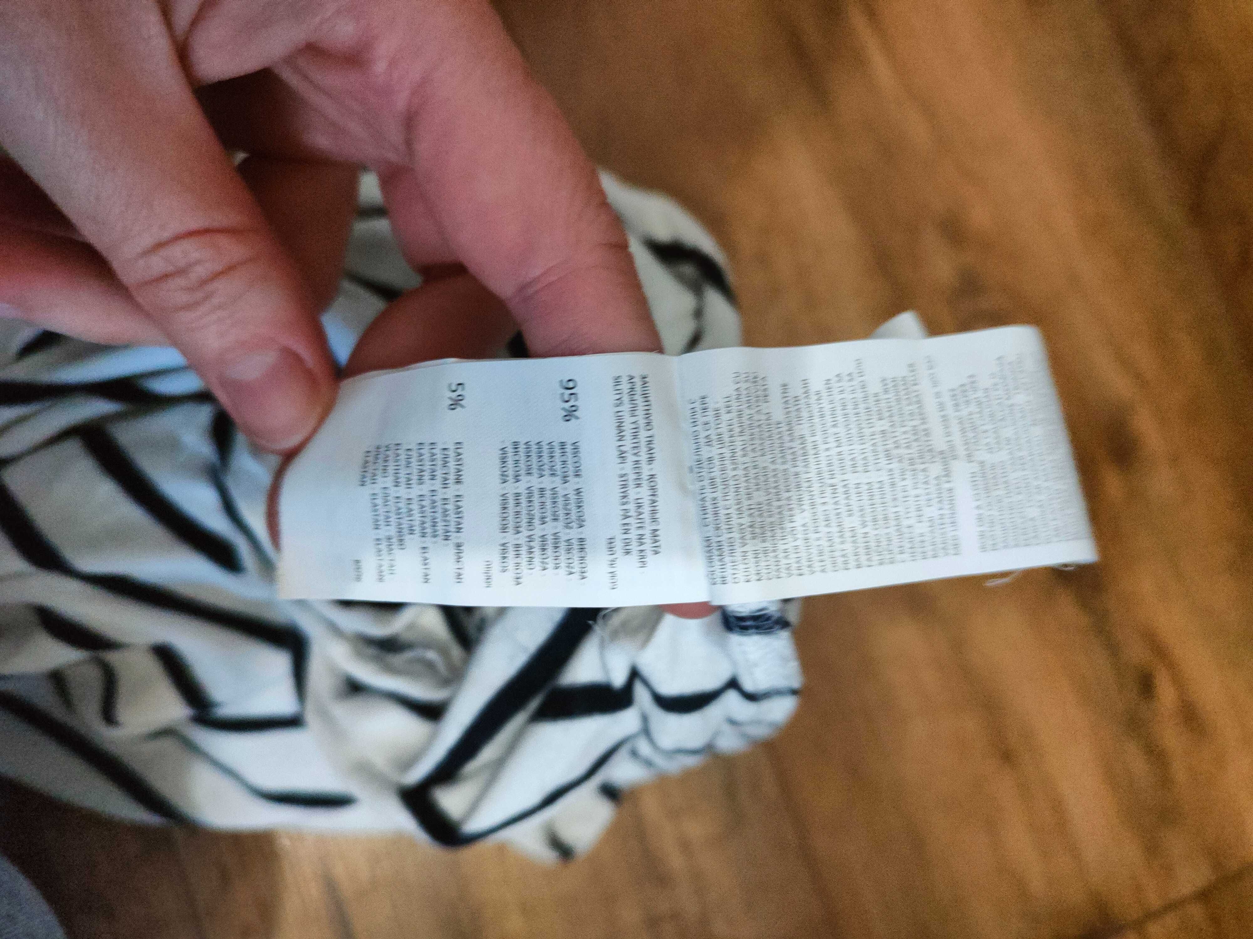 Spódnica midi biała w czarne paski