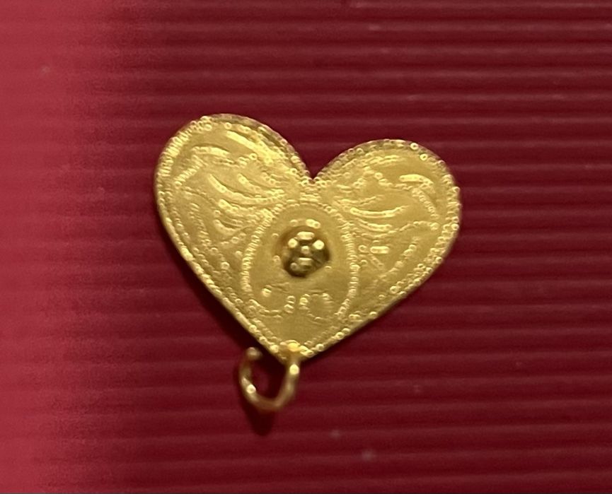 Coração invertido de Viana. Ouro de 19.2kt