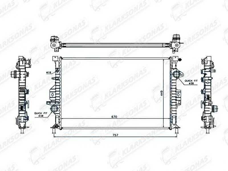 радіатор охолодження Вольво VOLVO S60/V60, 04.2010 -05.2018