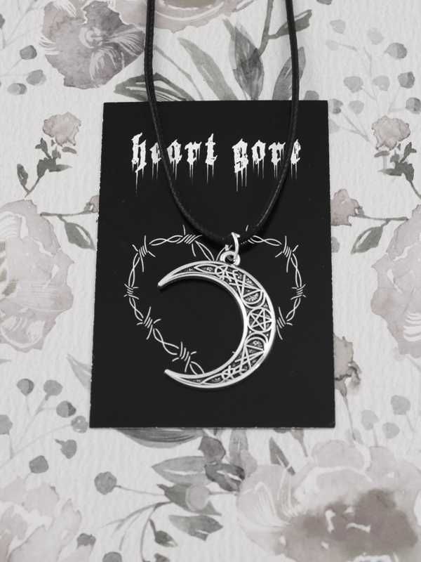 nowy wisiorek KSIĘŻYC pentagram goth gotycki witch HG95