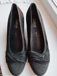 Туфли Gabor,натуральный замш чёрного цвета цвета
