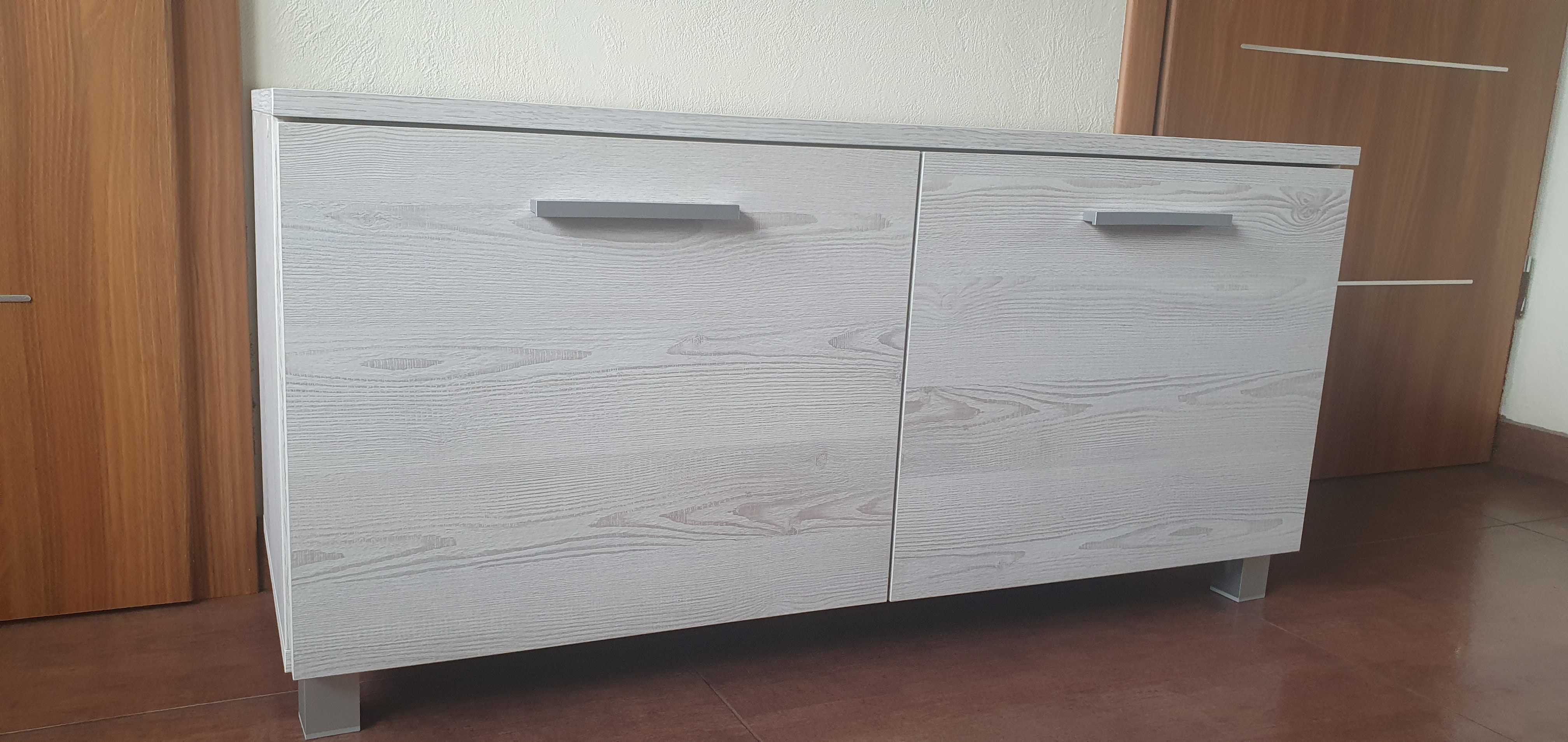 Szafka na obuwie 100cm (GAMA 06) - Sosna Loft Biała