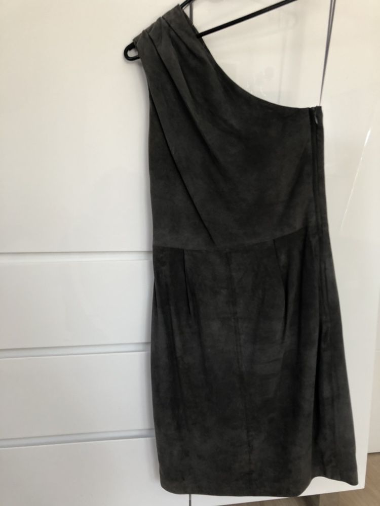 Sukienka skórzana Jimmy Choo for H&M xs 34 skóra