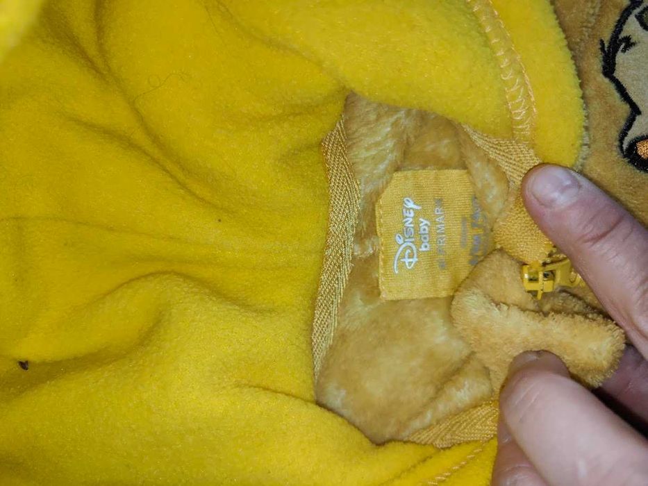 pomarańczowy ciepły  pajacyk przebranie Simba Primark 74 cm