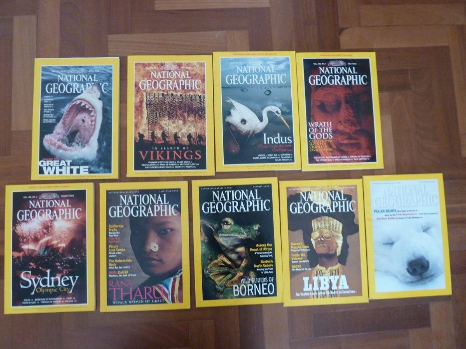 34 revistas National Geographic em inglês 2000 a 2003