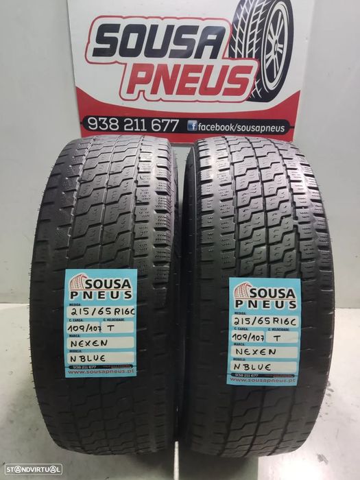 2 pneus semi novos 215-65r16c nexen - oferta dos portes 100 euros