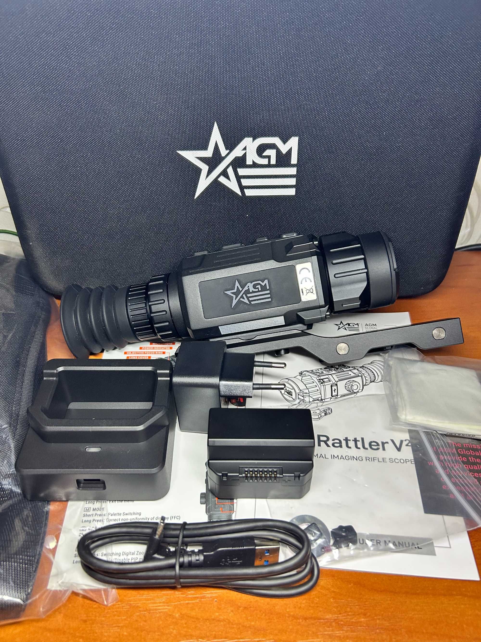 Тепловізійний приціл AGM Rattler V2 19-256 VOX 256x192/12μm/19мм/950м