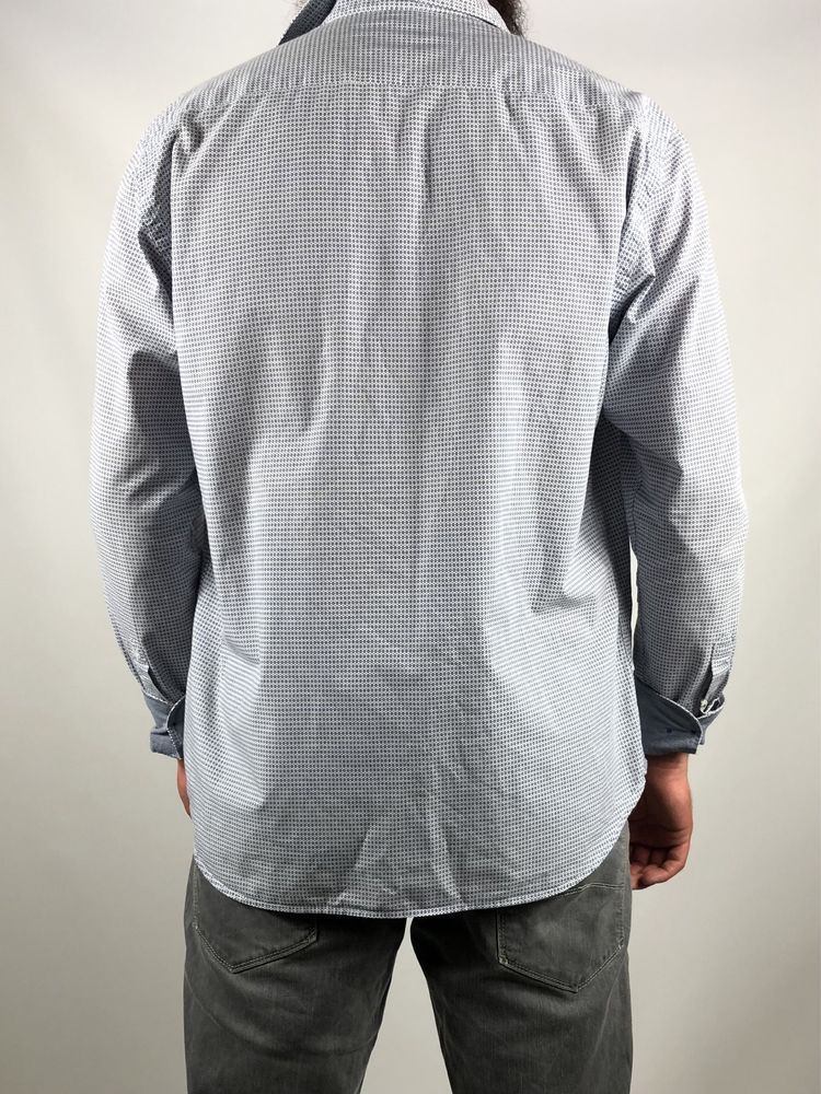 Niebieska elegancka koszula męska Marc O’Polo regular fit dl.rękaw