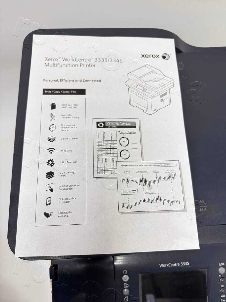 БФП лазерний Xerox WorkCentre 3335DNI Wi-Fi мережевий, дуплекс МФУ