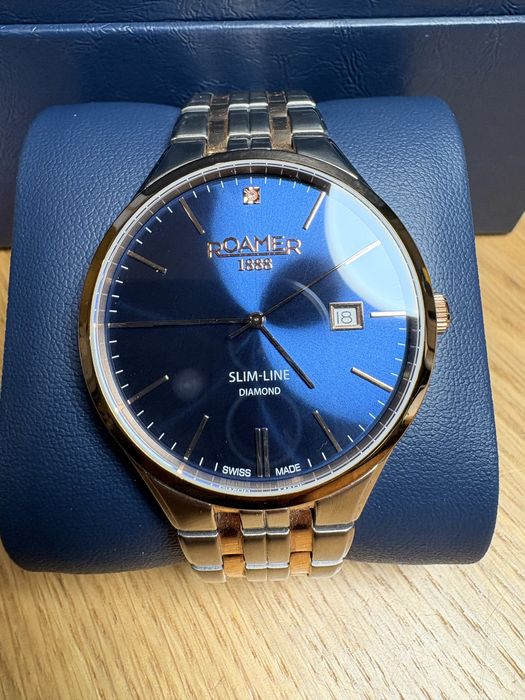 Męski zegarek Roamer Slim-Line diament sapphire na gwarancji do 2027!