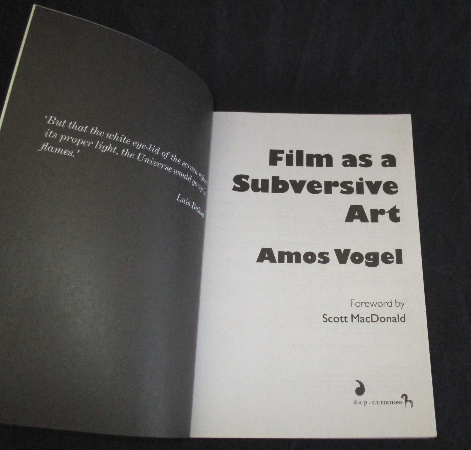 Livro Film as a Subversive Art Amos Vogel