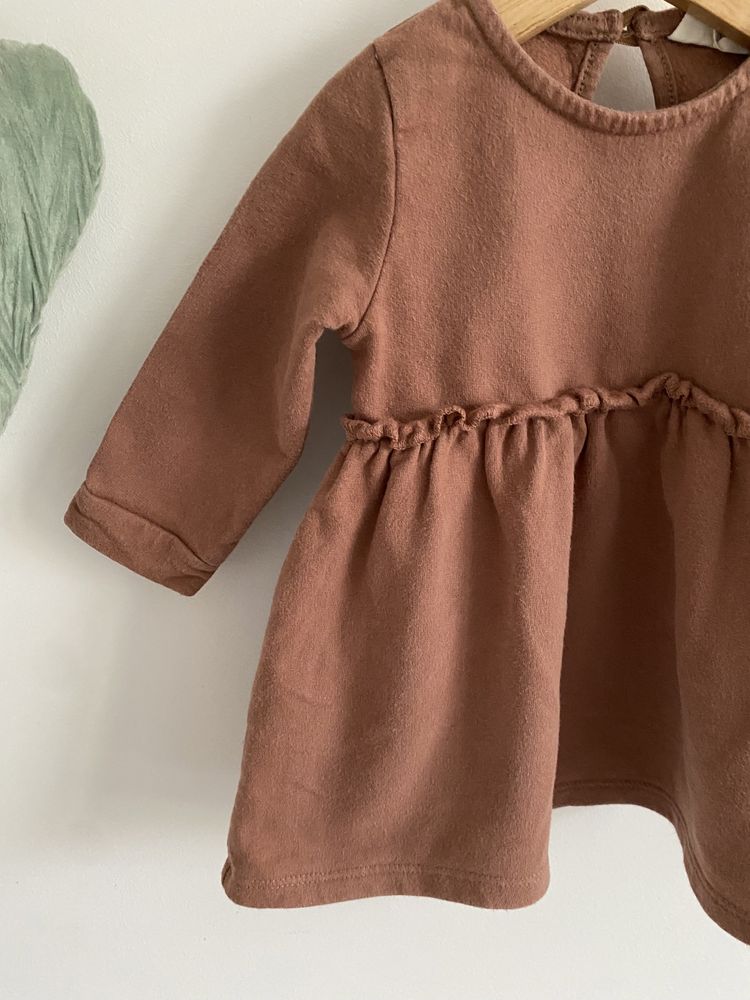 Sukienka lil’ atelier 68 brązowa bawełna jak newbie