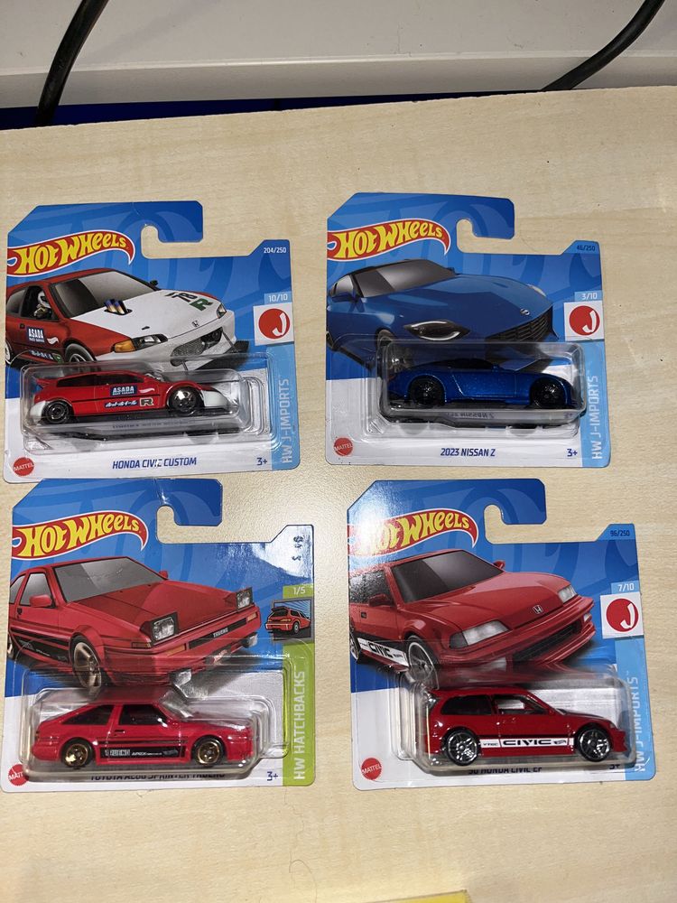 HOT WHEELS 4x jdm honda, nissan, toyota