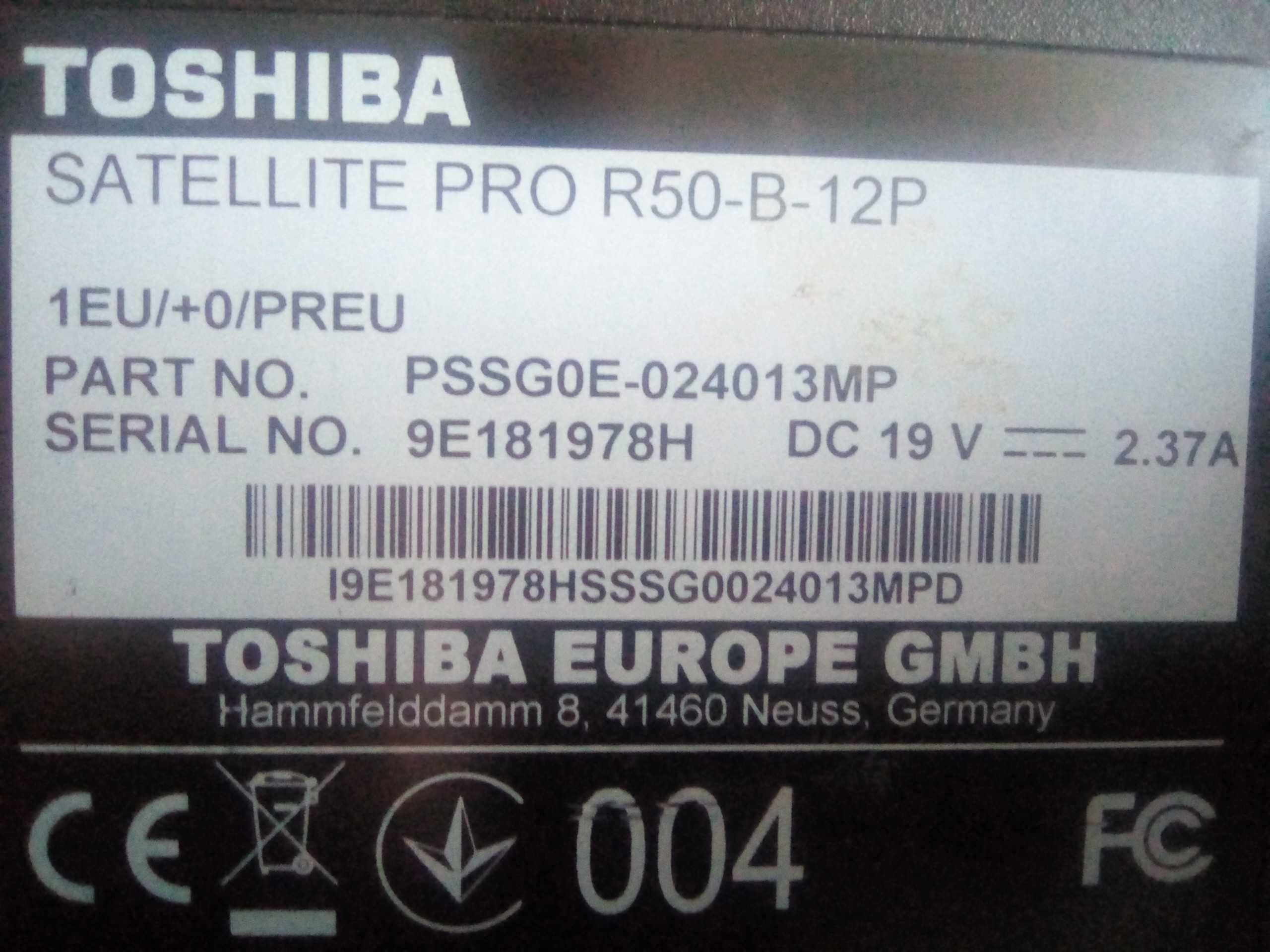 Продам ноутбук. Toshiba satellite pro r50-b-12p, на восстановление