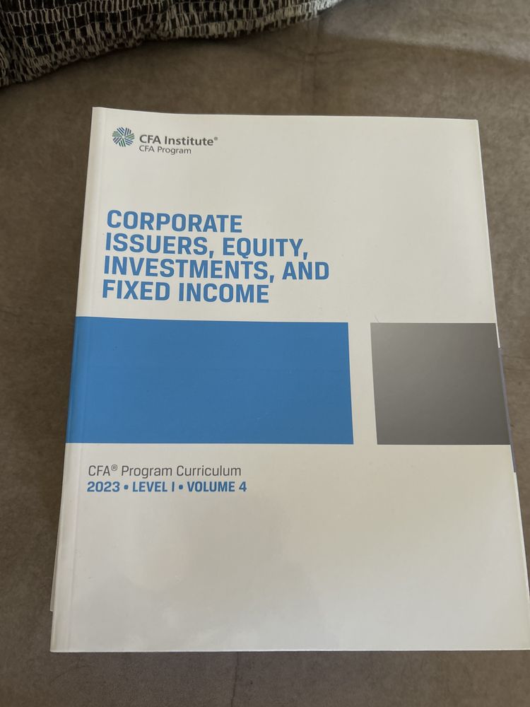 Livros CFA Institute (Level 1) - Vol 1 a Vol 6