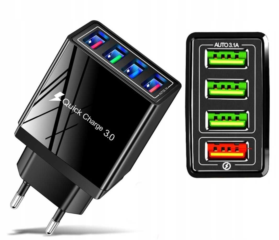 SZYBKA ŁADOWARKA sieciowa do telefonu 3xUSB QUICK CHARGE 3.0 uniwersal