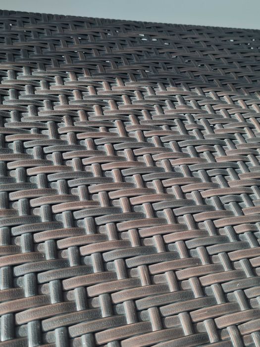 Fotel ogrodowy technorattan – brązowy