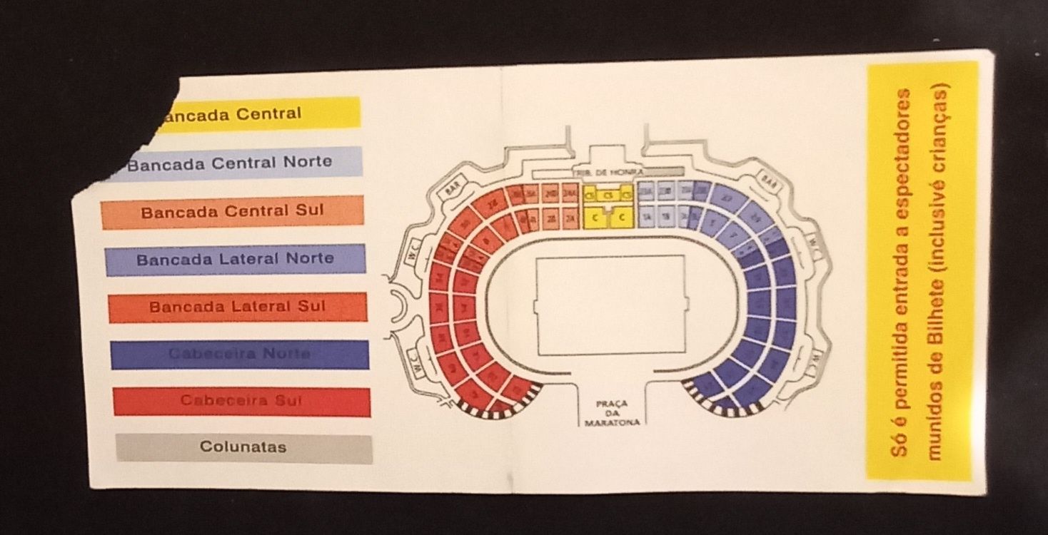 Bilhete da final da taça de Portugal, em futebol, 2004.