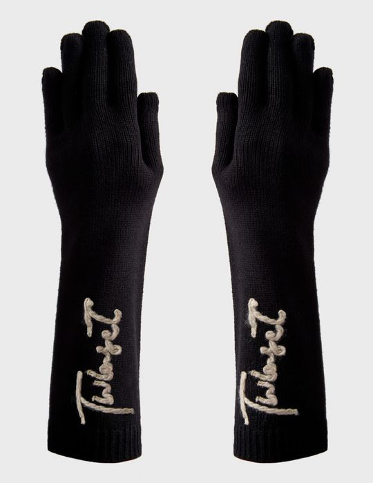 Рукавиці жіночі Twinset Milano оринінал Рукавички довгі Перчатки чорні