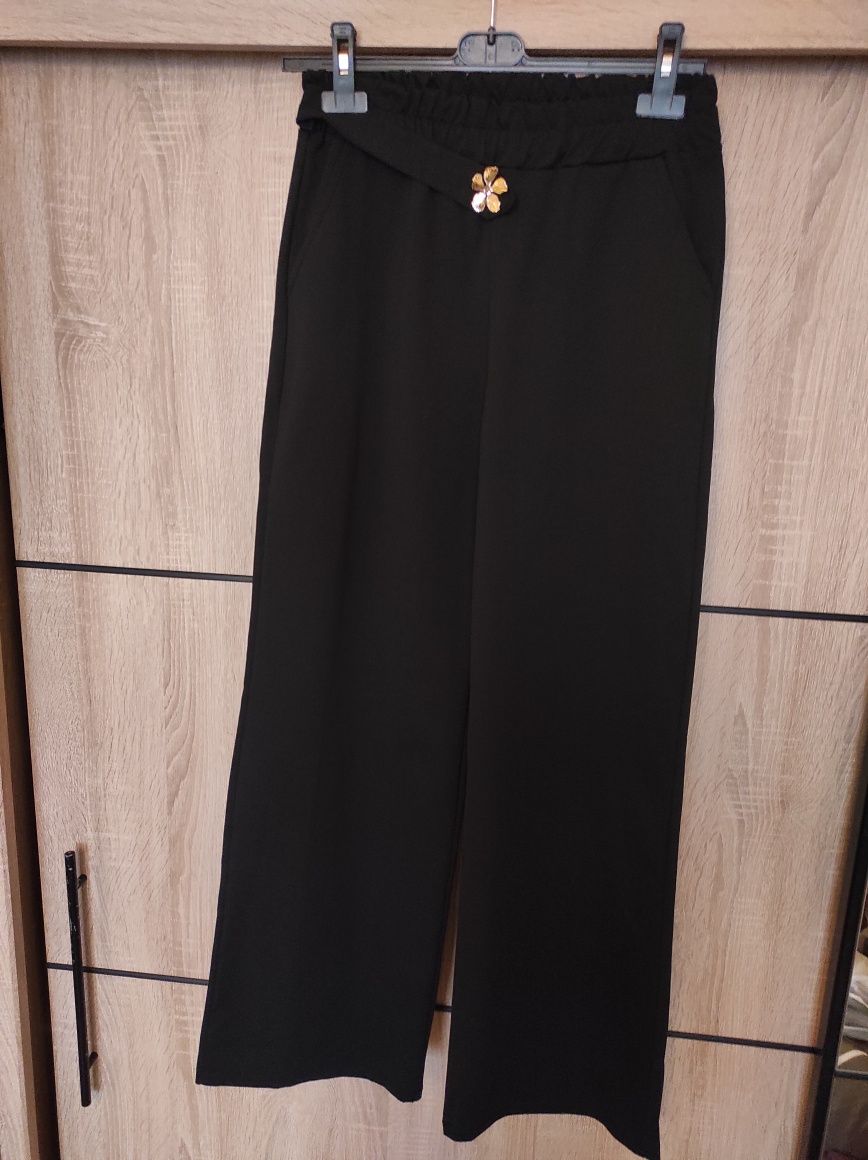 Spodnie kuloty Punto pasek Boho plus size 42 44