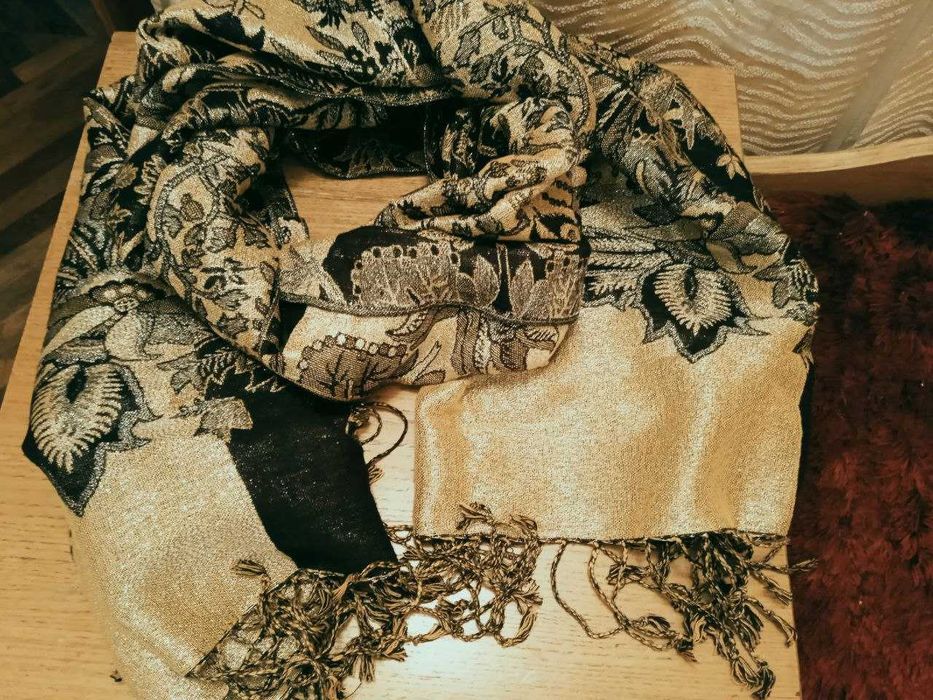 Большой двухсторонний шарф/палантин/платок PASHMINA