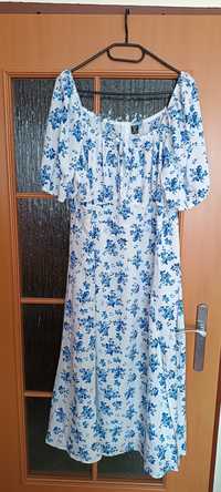 Sukienka w niebieskie kwiaty shein,3xl