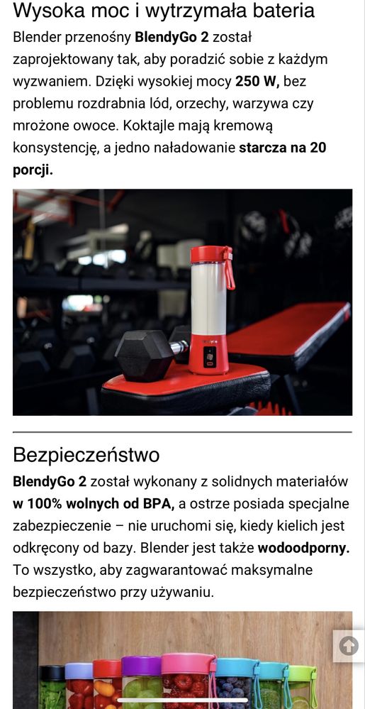 Blender kielichowy BLENDYGO 2 Bezprzewodowy cz