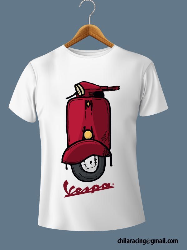 T shirt vespa scooter