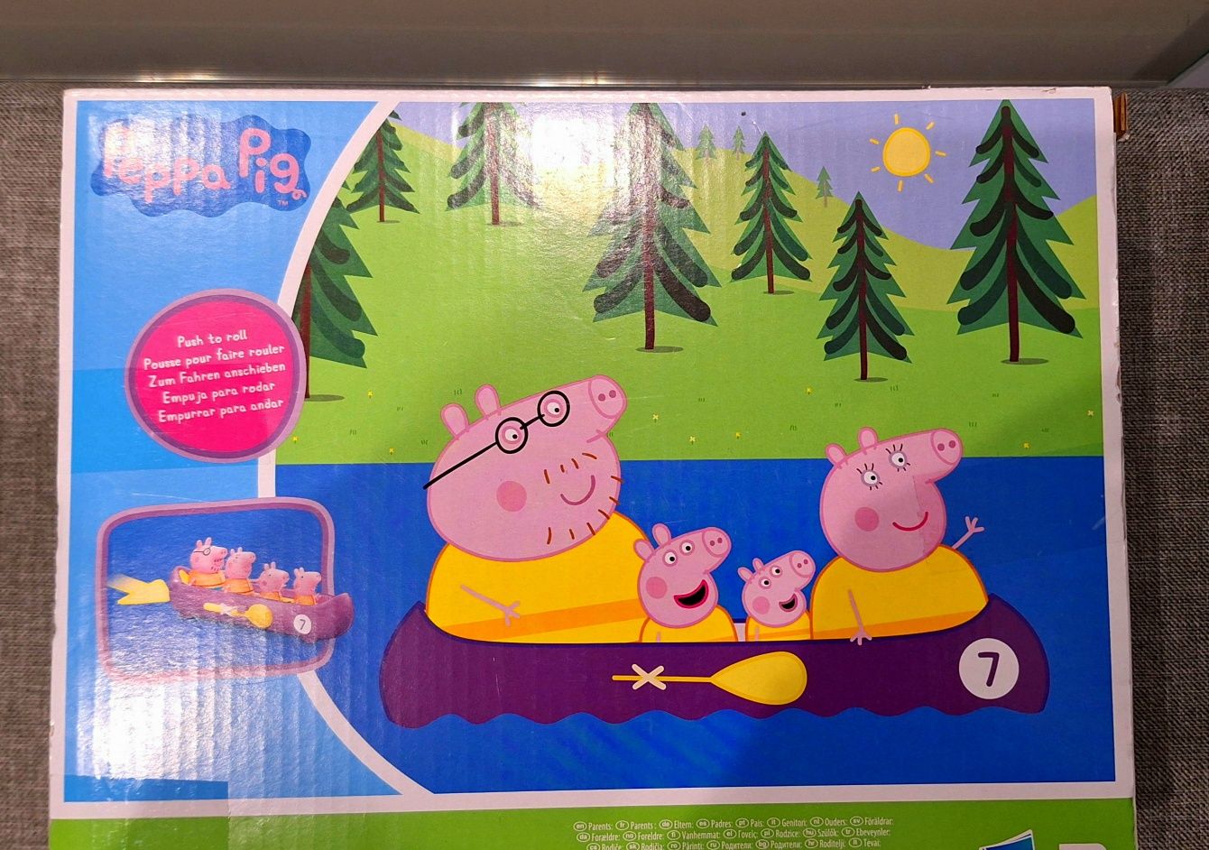 Świnka Peppa wycieczka kajakiem