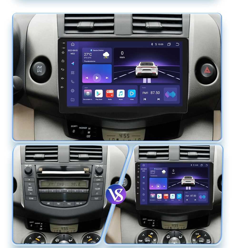 Radio RDS DAB+ Tablet Android CarPlay WiFi GPS USB SD DSP TOYOTA RAV4