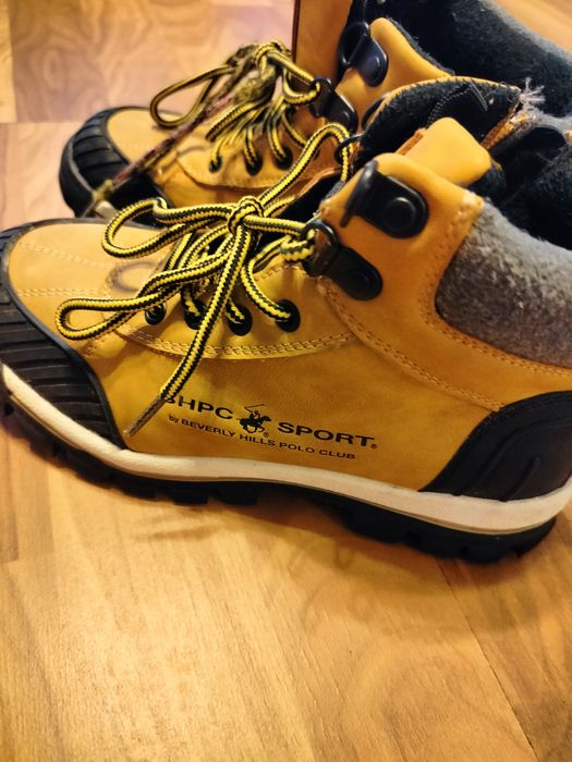 Buty zimowe trapery trzewiki chłopięce 35