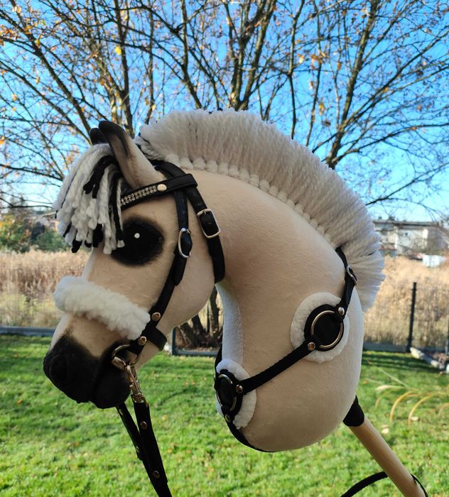 Konik Hobby Horse Fiord A4 ręcznie szyty z minky,zestaw z ogłowiem #34