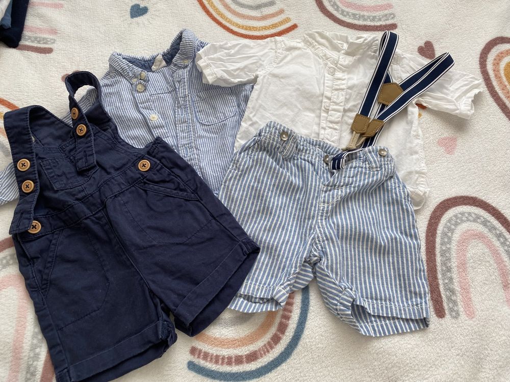 Komplet na lato h&m 68 ogrodniczki tom tailor