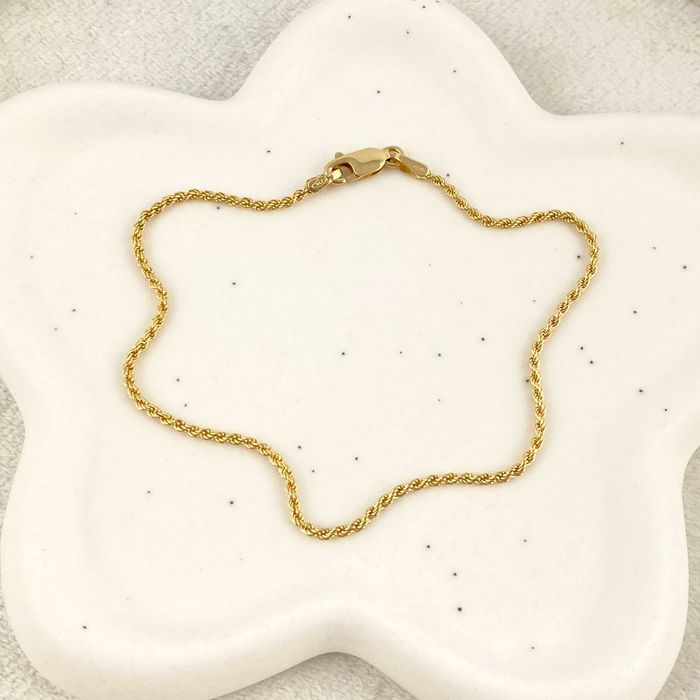 ZŁOTA bransoletka KORDEL 1,55 mm PRÓBA 585 (14K) długość 20,5 cm