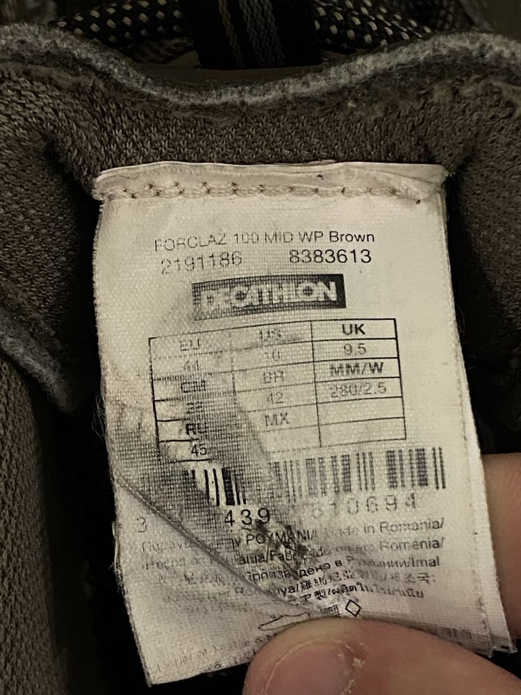 Трекінгові черевики Quechua Gore-Tex / 28 см