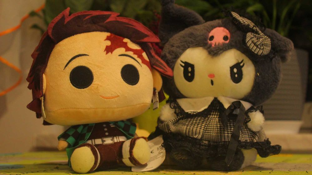 pluszowa figurka funko demon slayer tanjiro + hello kitty kuromi