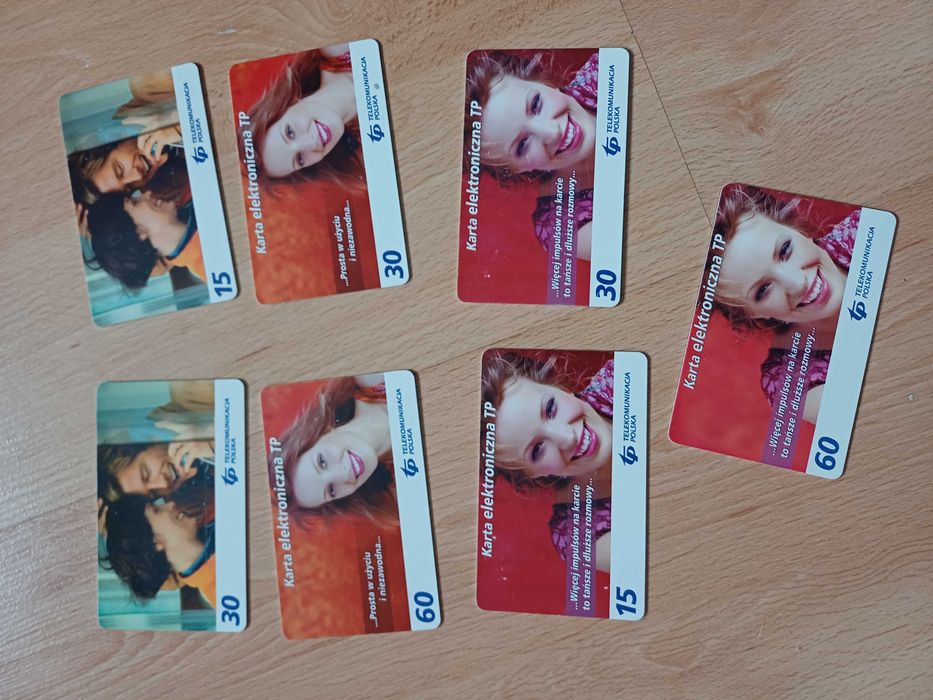 Stare karty telefoniczne TP zestaw 1