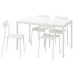 Mesa de cozinha com 4 cadeiras, branca, IKEA