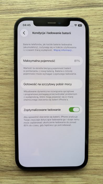 iPhone 12 128 GB Czarny | (81% Bateria) | stan BDB