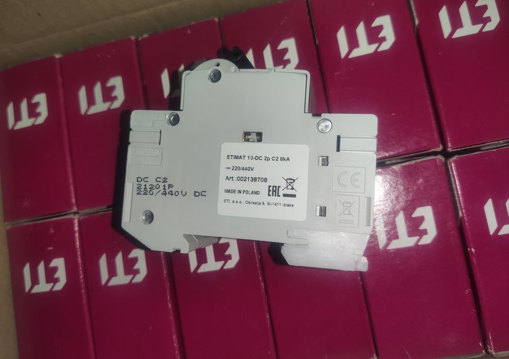 Автоматичний вимикач ETIMAT 10-DC 2p C2 6kA 2138708