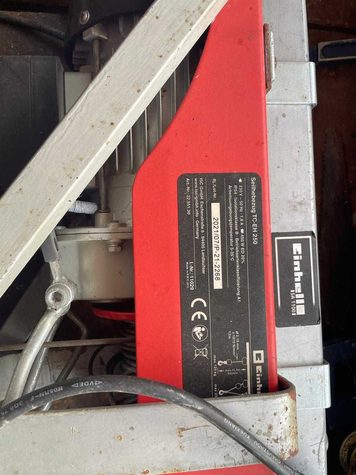 Guincho elétrico Einhell TC-EH 250 — 250 kg, 500W, como novo
