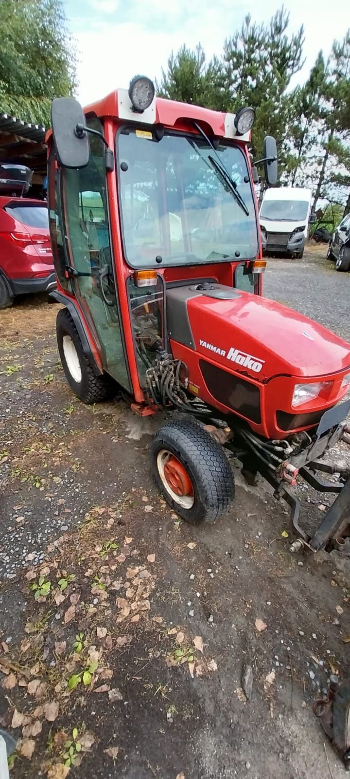 Traktorek Hako 2100 HAKOTRAC,YANMAR ,Motor kręci nie pali,4x4,pług