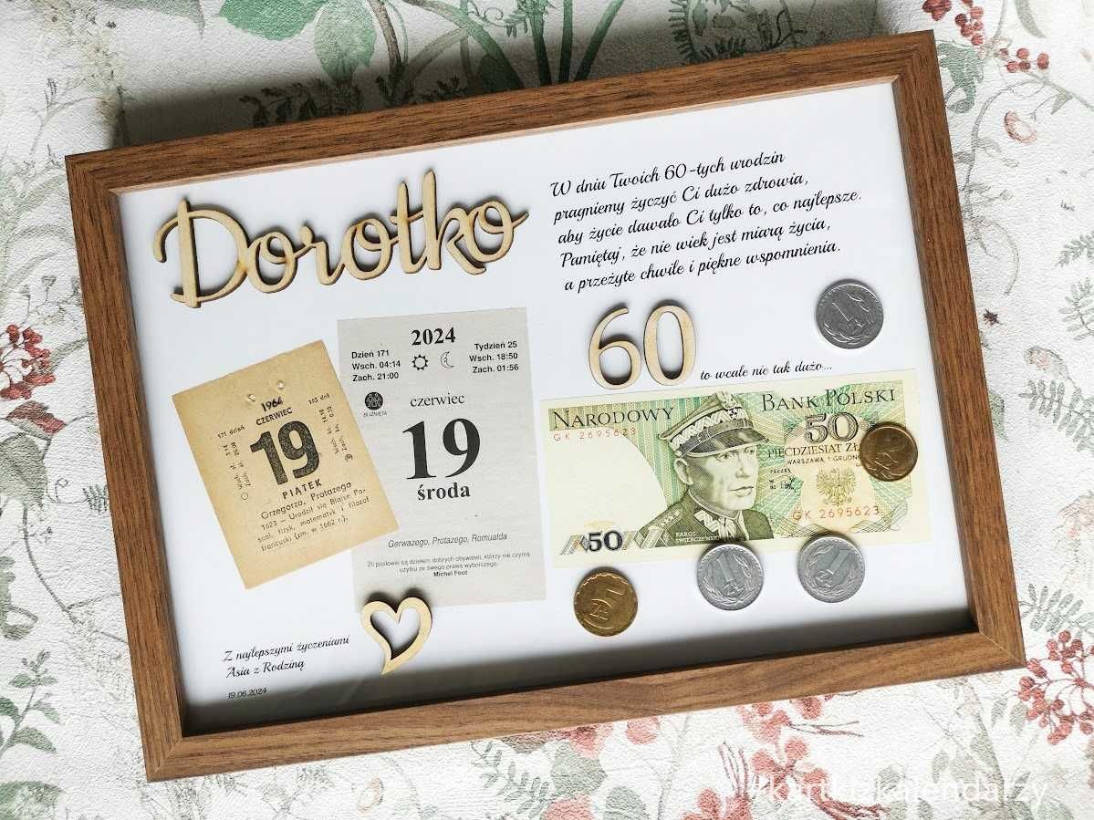 Kartka z kalendarza 1964 - oryginalna
